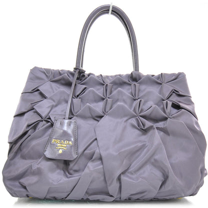 Prada Tessuto Nylon Pleated Handbag Mirtillo 2 of 11