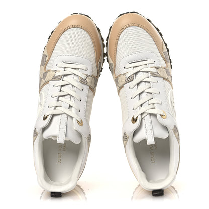 Louis Vuitton Calfskin Damier Azur Run Away Sneakers 37 White 2 of 12
