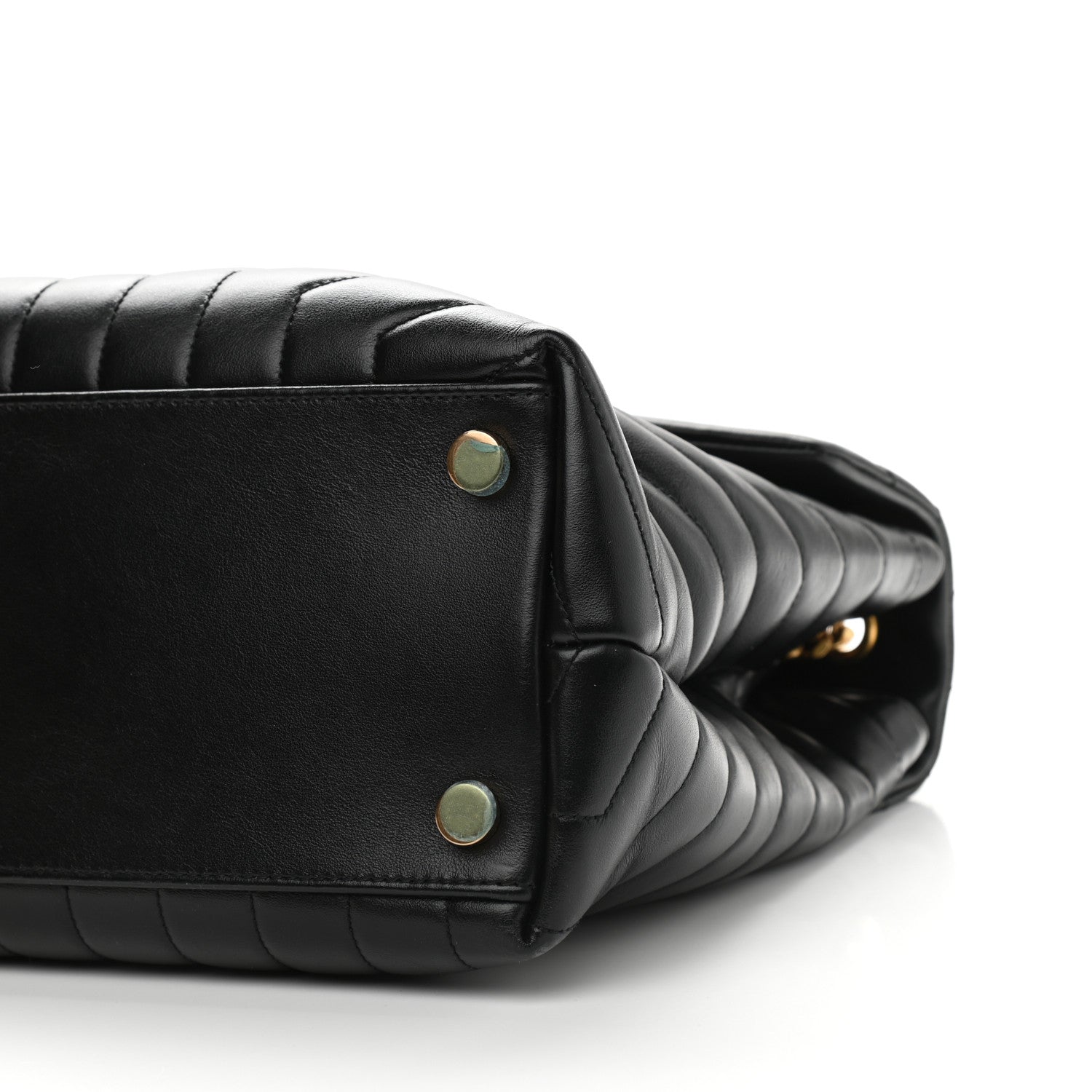 Saint Laurent Calfskin Y Quilted Monogram Large Loulou Chain Satchel Black 9 of 11