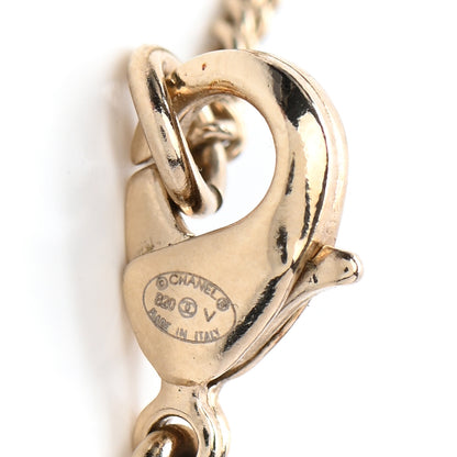 Chanel Crystal Pearl CC Lace Camellia Necklace Gold 6 of 7