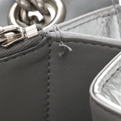 Balenciaga Crushed Calfskin Quilted Small Crush Chain Bag Silver 12 of 13