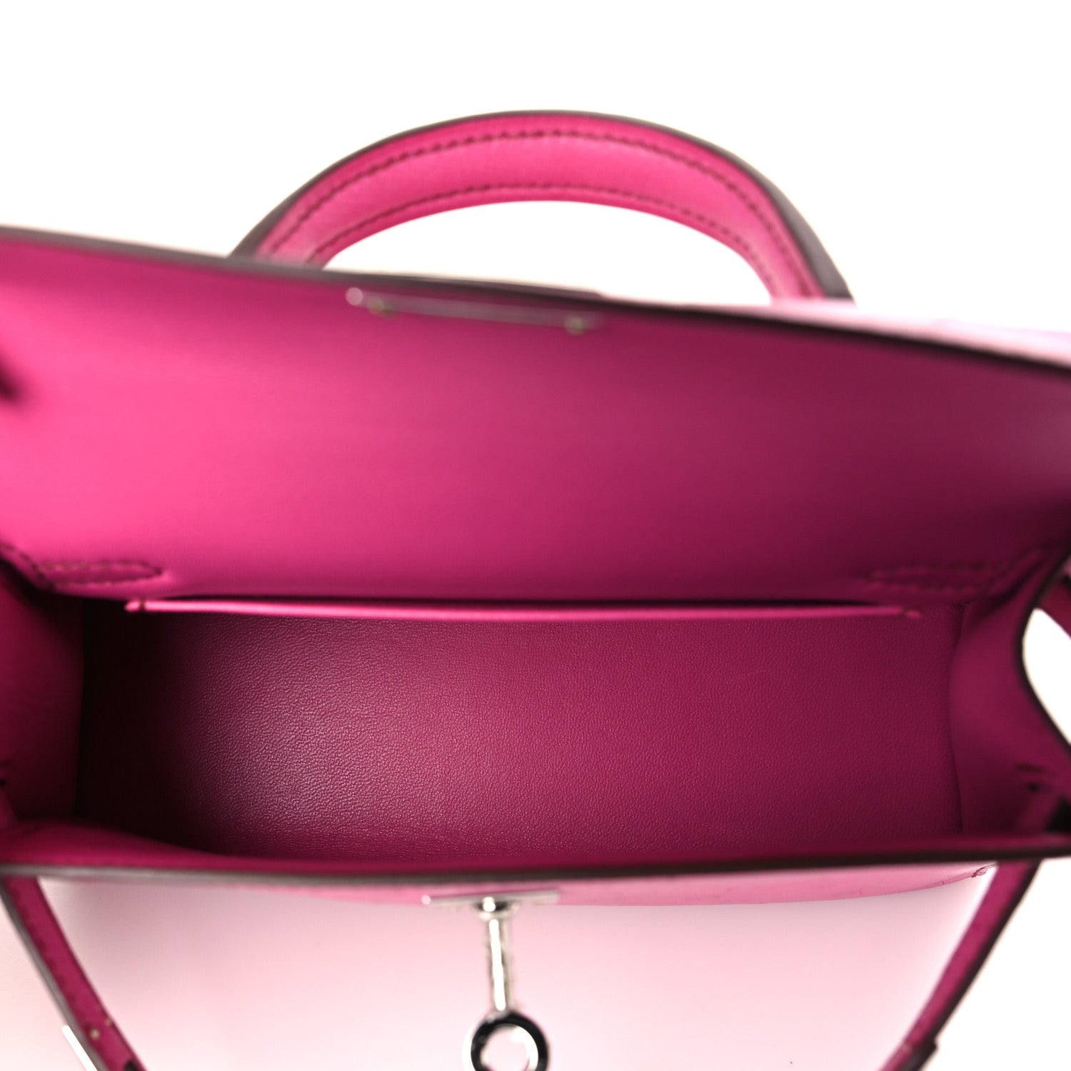 Hermes Ostrich Kelly Sellier Mini 20 Rose Pourpre 5 of 10