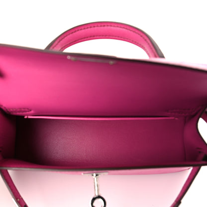 Hermes Ostrich Kelly Sellier Mini 20 Rose Pourpre 5 of 10