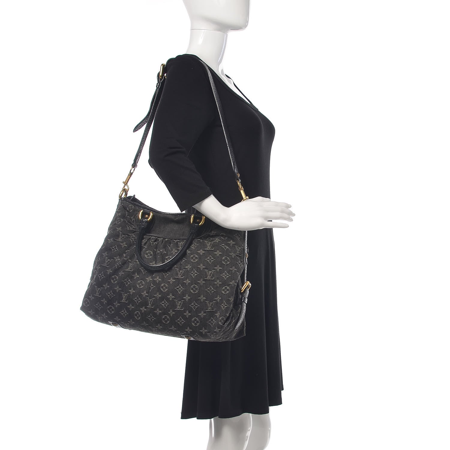 Louis Vuitton Denim Neo Cabby GM Black 2 of 13