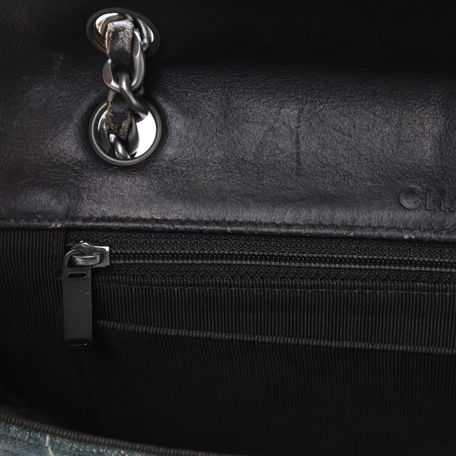 Chanel Denim Chocolate Bar Quilted Flap 12 of 18