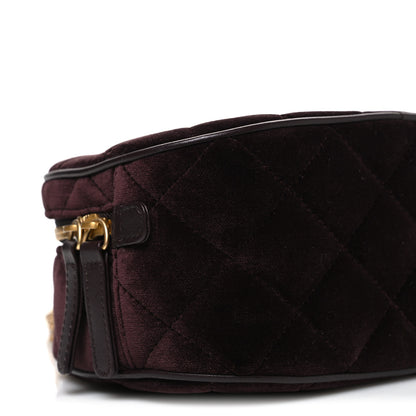 Chanel Velvet Quilted Top Handle Mini Bowling Bag Dark Brown 9 of 11