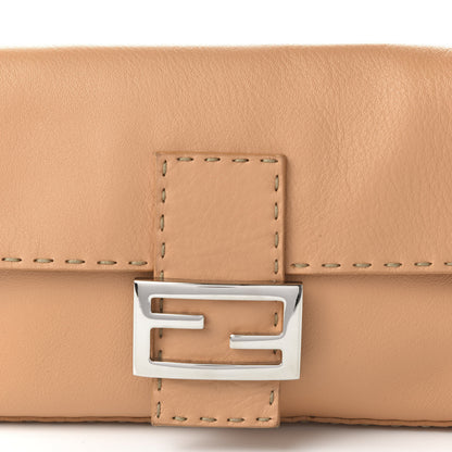 Fendi Calfskin Romano Selleria Baguette Beige 9 of 10