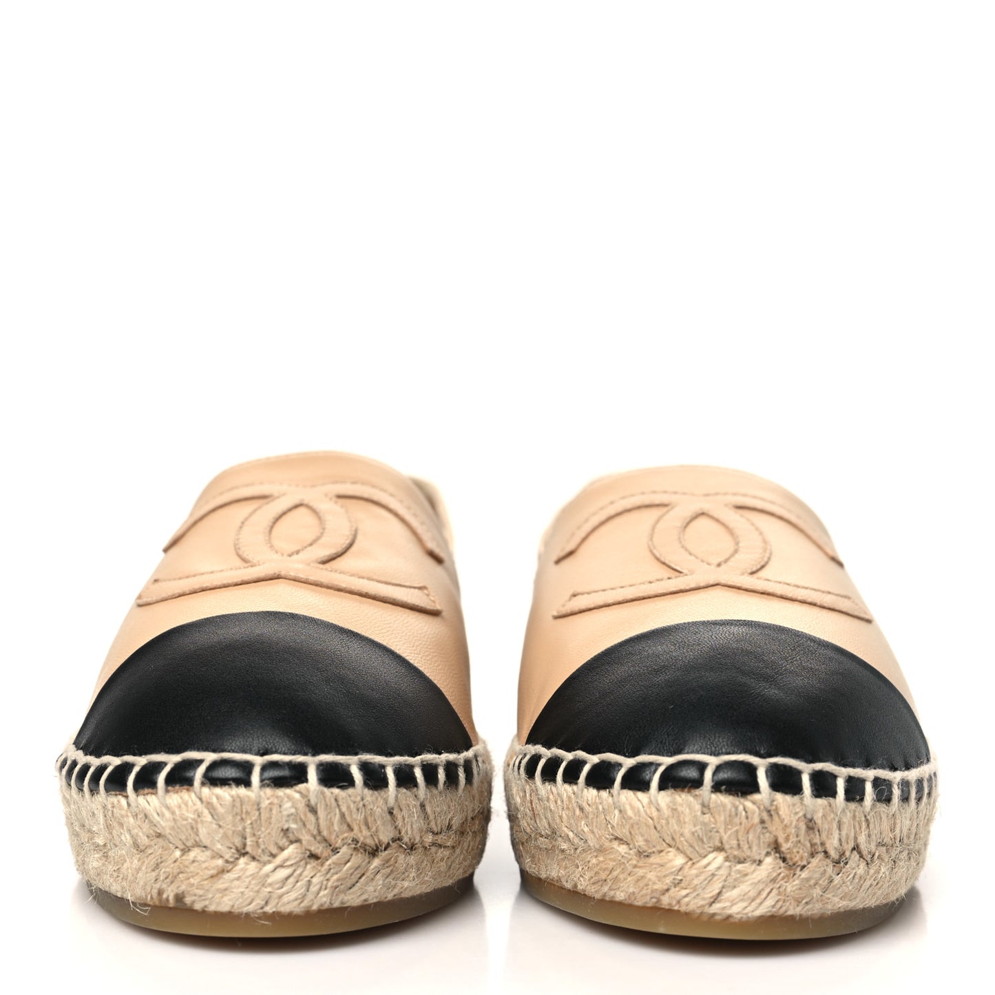 Lambskin CC Espadrilles 39 Beige Black