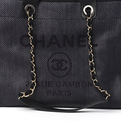 Chanel Mixed Fibers Calfskin Medium Deauville Tote Black 9 of 9