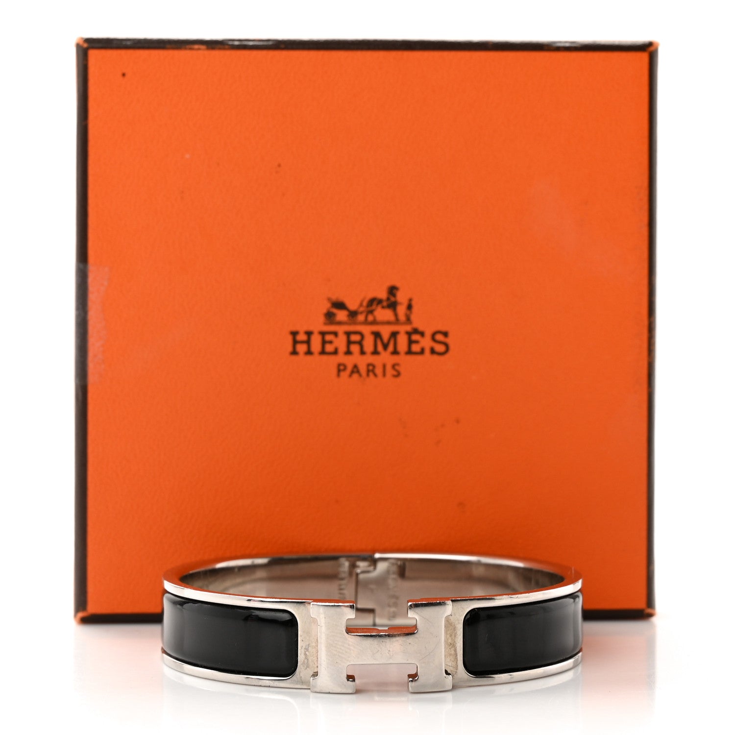 Hermes Enamel Narrow Clic Clac H Bracelet PM Black 6 of 6