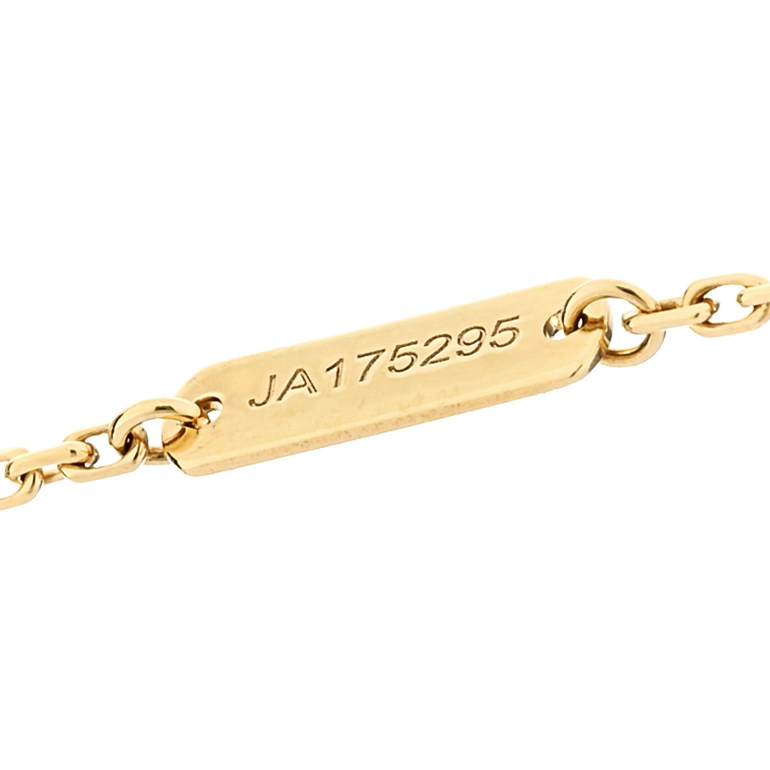 Van Cleef & Arpels 18K Yellow Gold Diamond Yellow Mother of Pearl Vintage Alhambra Pendant Necklace 7 of 7