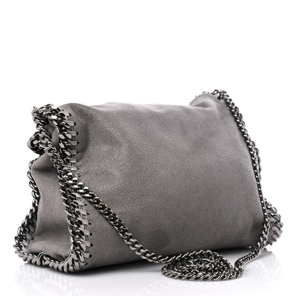 Stella McCartney Shaggy Deer Mini Falabella Fold Over Tote Light Grey 3 of 9