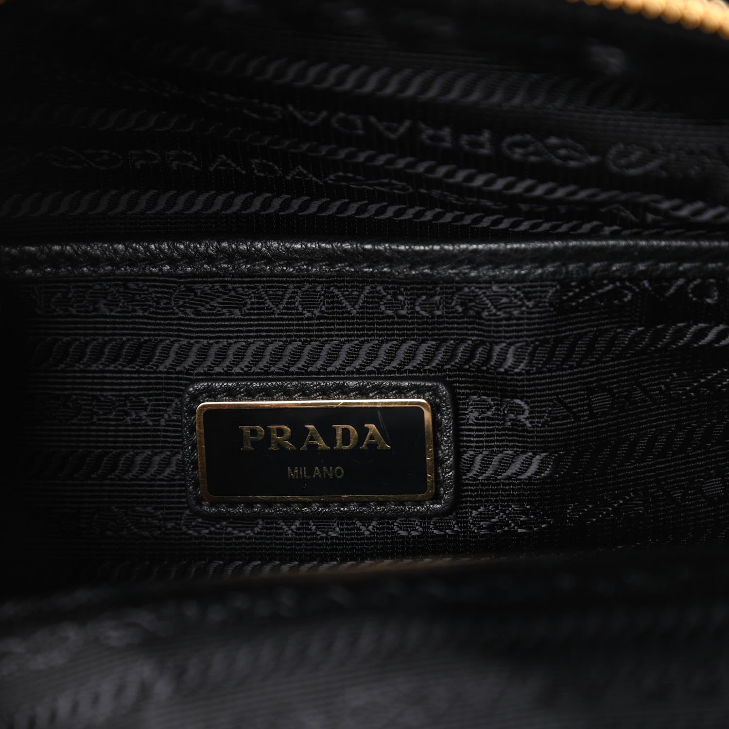 Prada Vitello Daino Zip Backpack Black 8 of 10