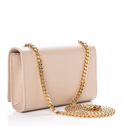 Saint Laurent Grain De Poudre Small Monogram Kate Satchel Nude Powder 3 of 14