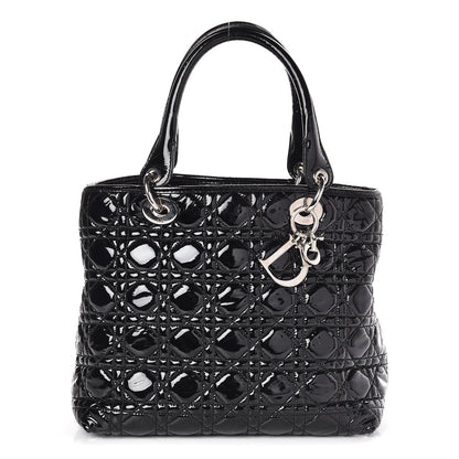 Christian Dior Patent Cannage Dior Tote Black 1 of 9