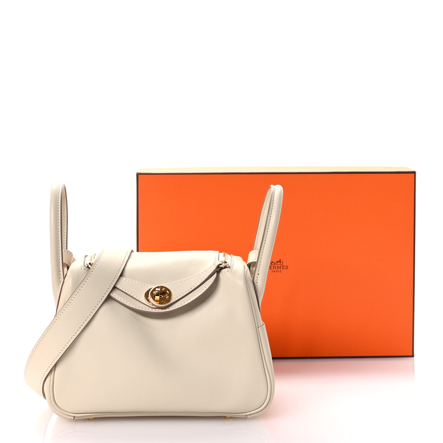 Hermes Swift Horseshoe Mini Lindy 20 Craie Gris Perle 11 of 13