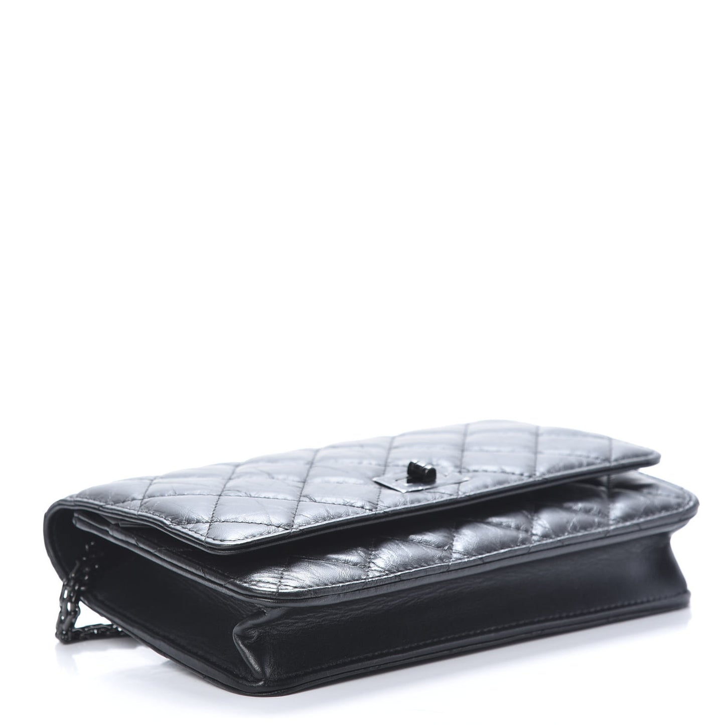 Aged Calfskin Quilted Reissue Wallet On Chain WOC So Black