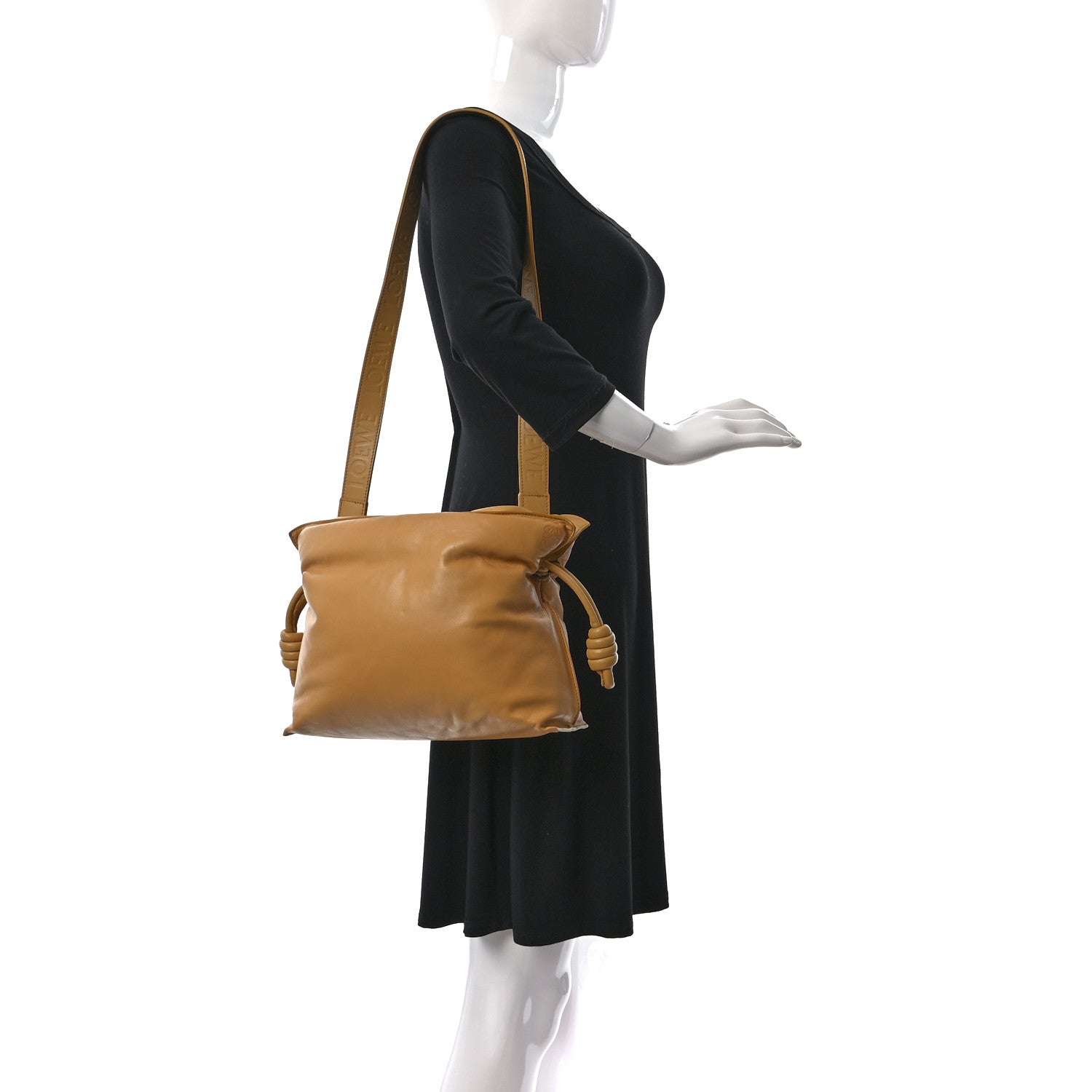 Loewe Calfskin Flamenco Puffer Knot Bag Camel 2 of 8