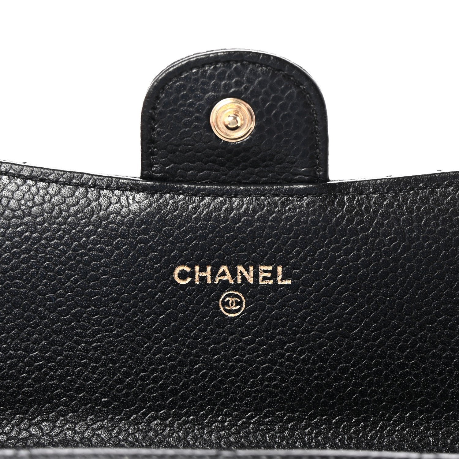 Chanel Caviar Quilted Large Gusset Flap Wallet Black 6 of 8