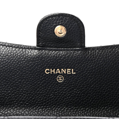 Chanel Caviar Quilted Large Gusset Flap Wallet Black 6 of 8