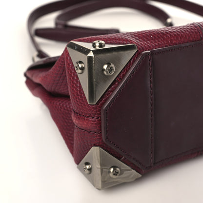 Alexander Wang Lizard Calfskin Embossed Small Marion Tote Oxblood Silver Hardware 8 of 9