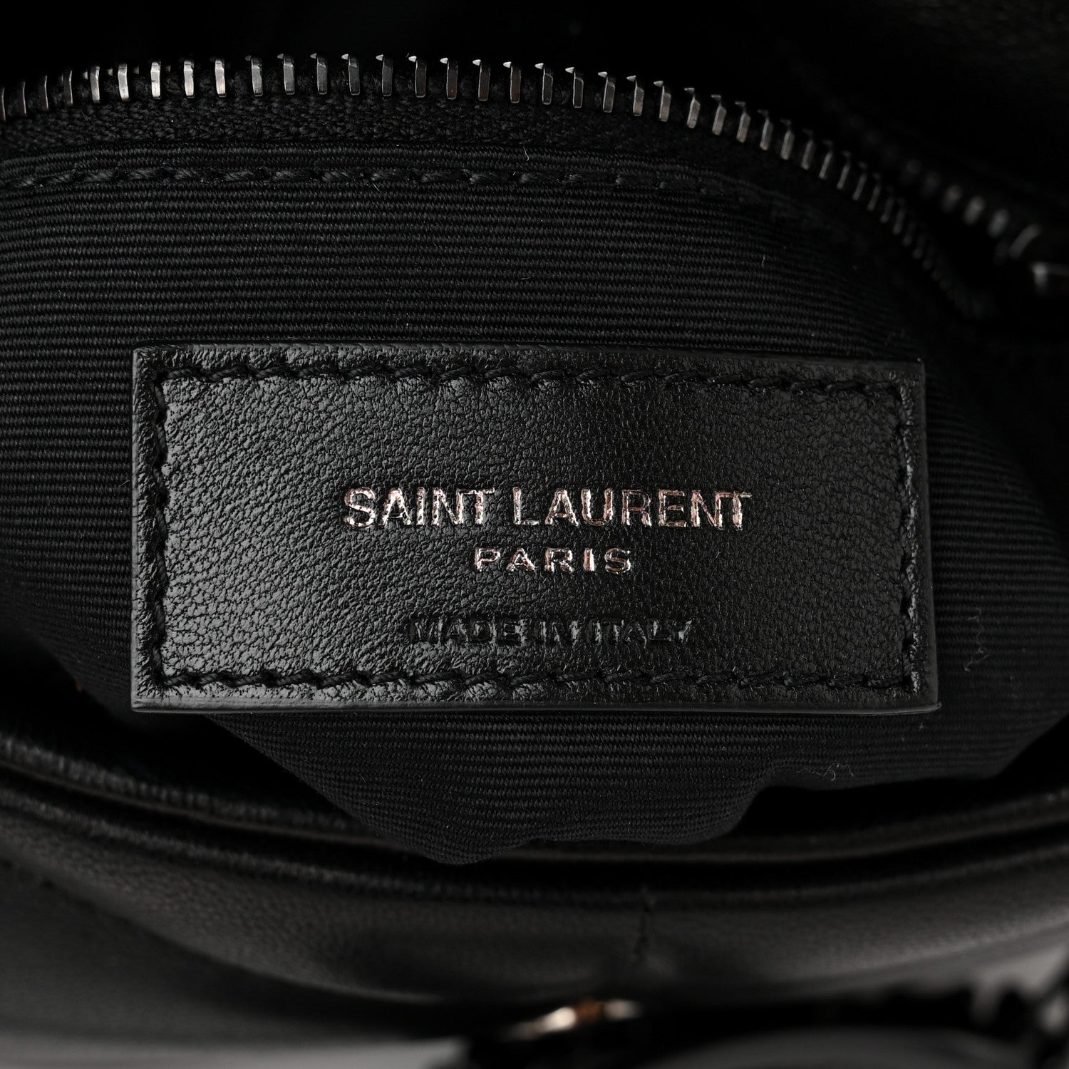 Saint Laurent Lambskin Quilted Toy Loulou Puffer Monogram Monochrome Chain Satchel Black 6 of 10