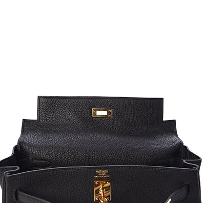 Hermes Togo Kelly Retourne 25 Black 9 of 33