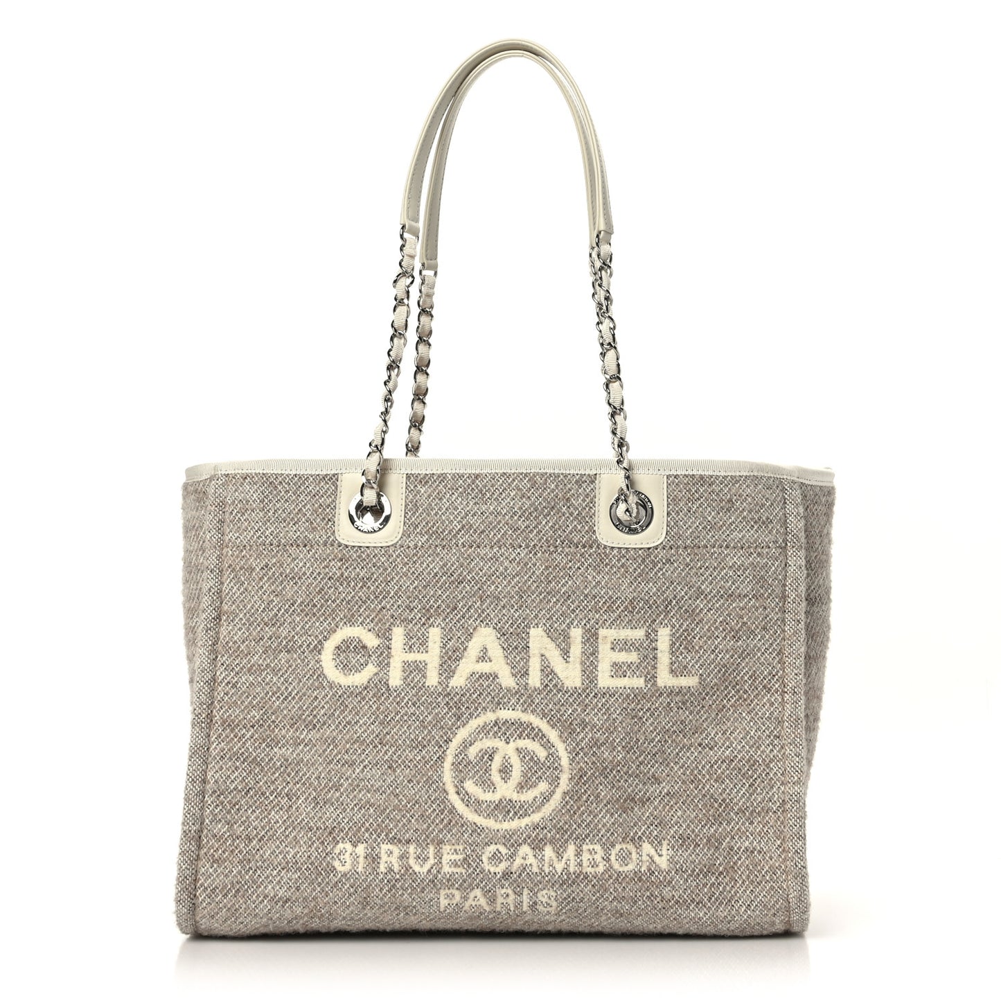 Mixed Fibers Small Deauville Tote Light Beige