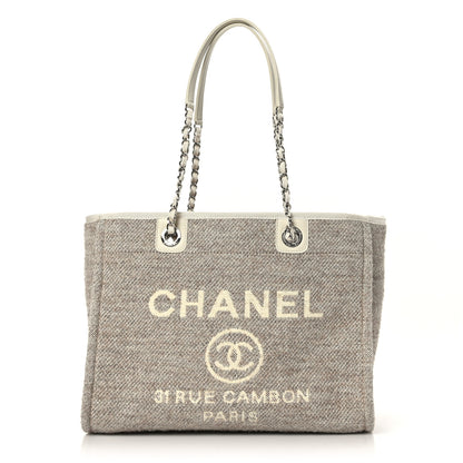 Chanel Mixed Fibers Small Deauville Tote Light Beige 1 of 9