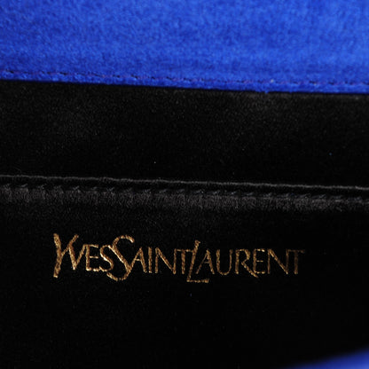 Saint Laurent Patent Large Belle De Jour Clutch Royal Blue 6 of 7