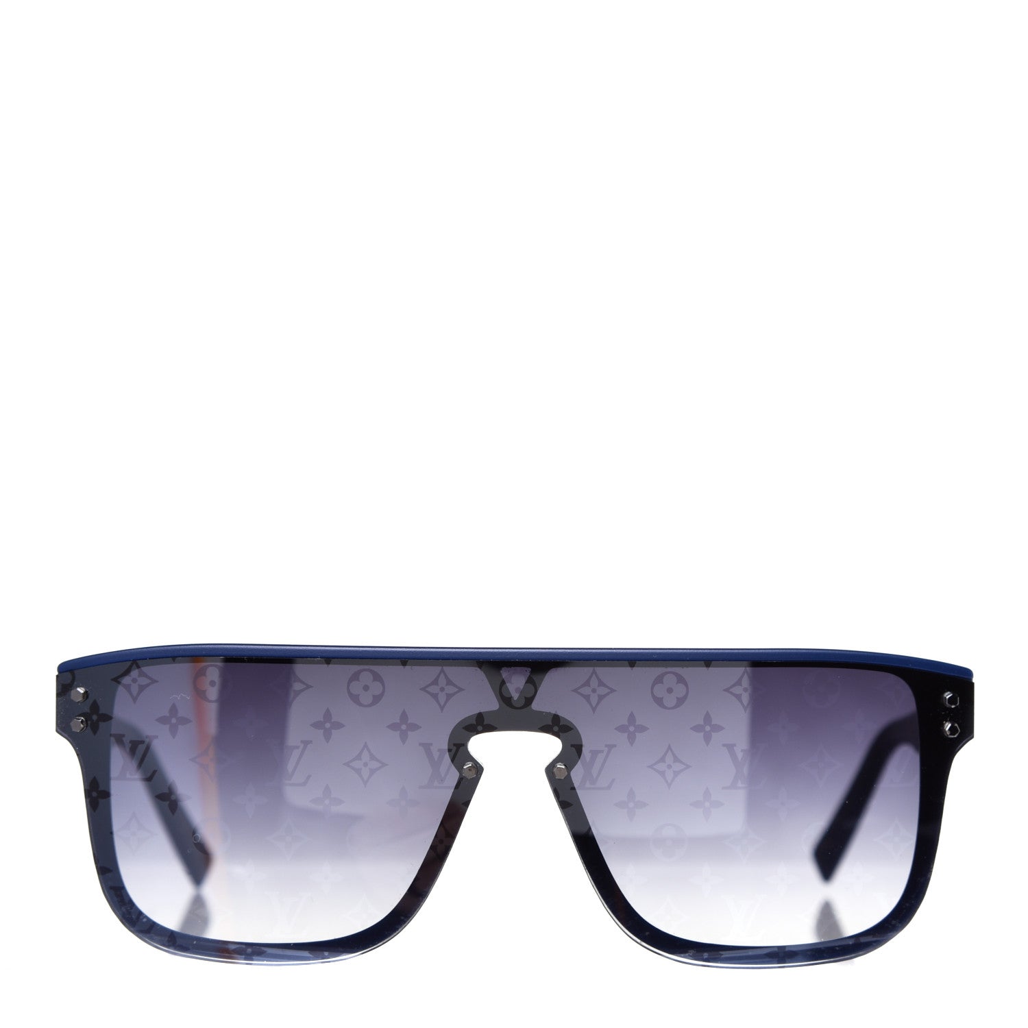Louis Vuitton Acetate Monogram Waimea Sunglasses Z2328W Blue 2 of 7