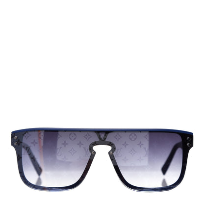 Louis Vuitton Acetate Monogram Waimea Sunglasses Z2328W Blue 2 of 7
