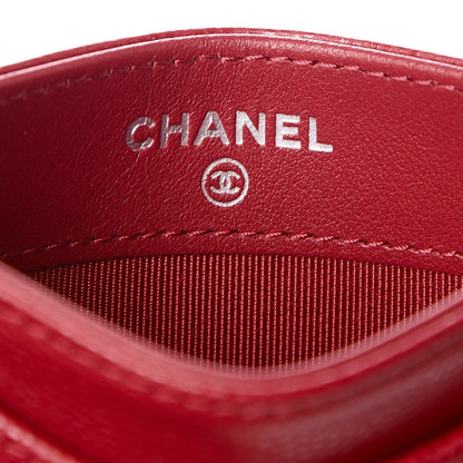 Chanel Caviar Quilted Card Holder Dark Pink 6 of 9