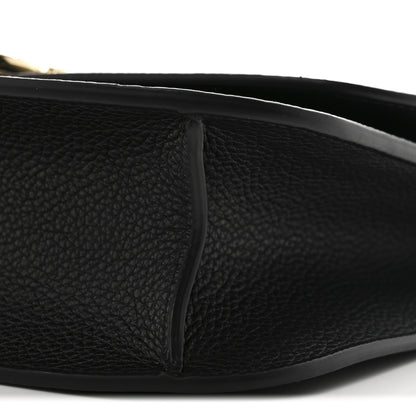 Salvatore Ferragamo Hammered Calfskin Round Gancini Crossbody Bag Black 9 of 9