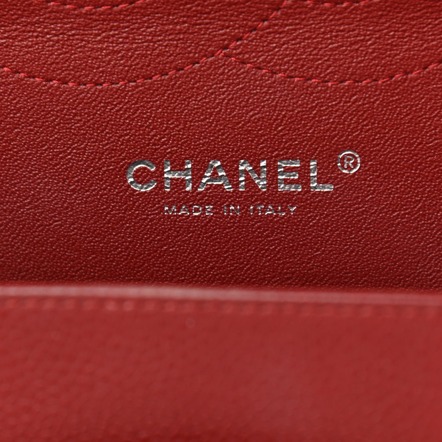 Caviar Quilted Jumbo Double Flap Dark Red