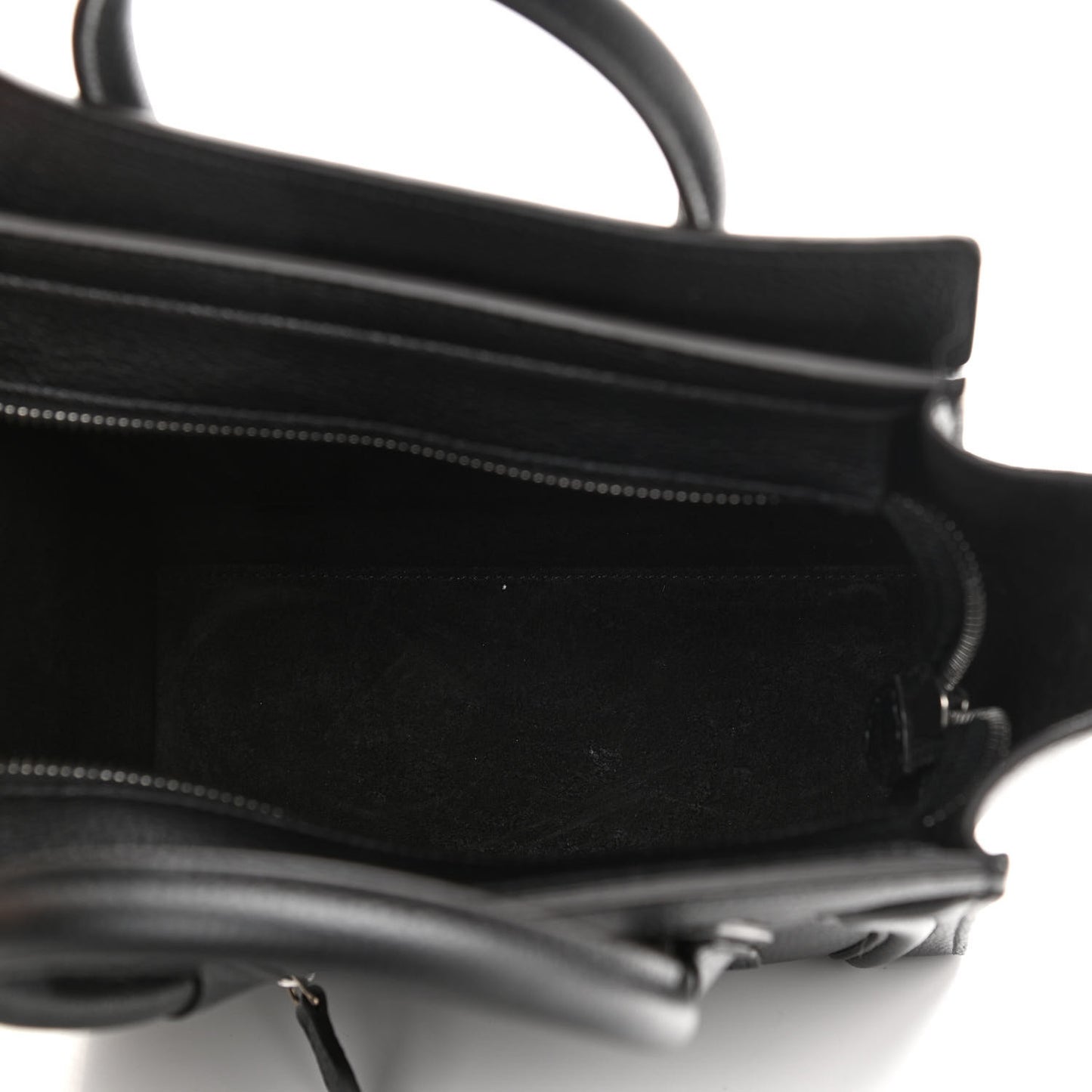 Drummed Calfskin Nano Luggage Black