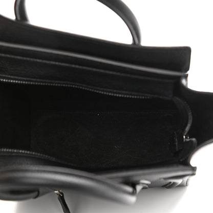 Celine Drummed Calfskin Nano Luggage Black 5 of 12