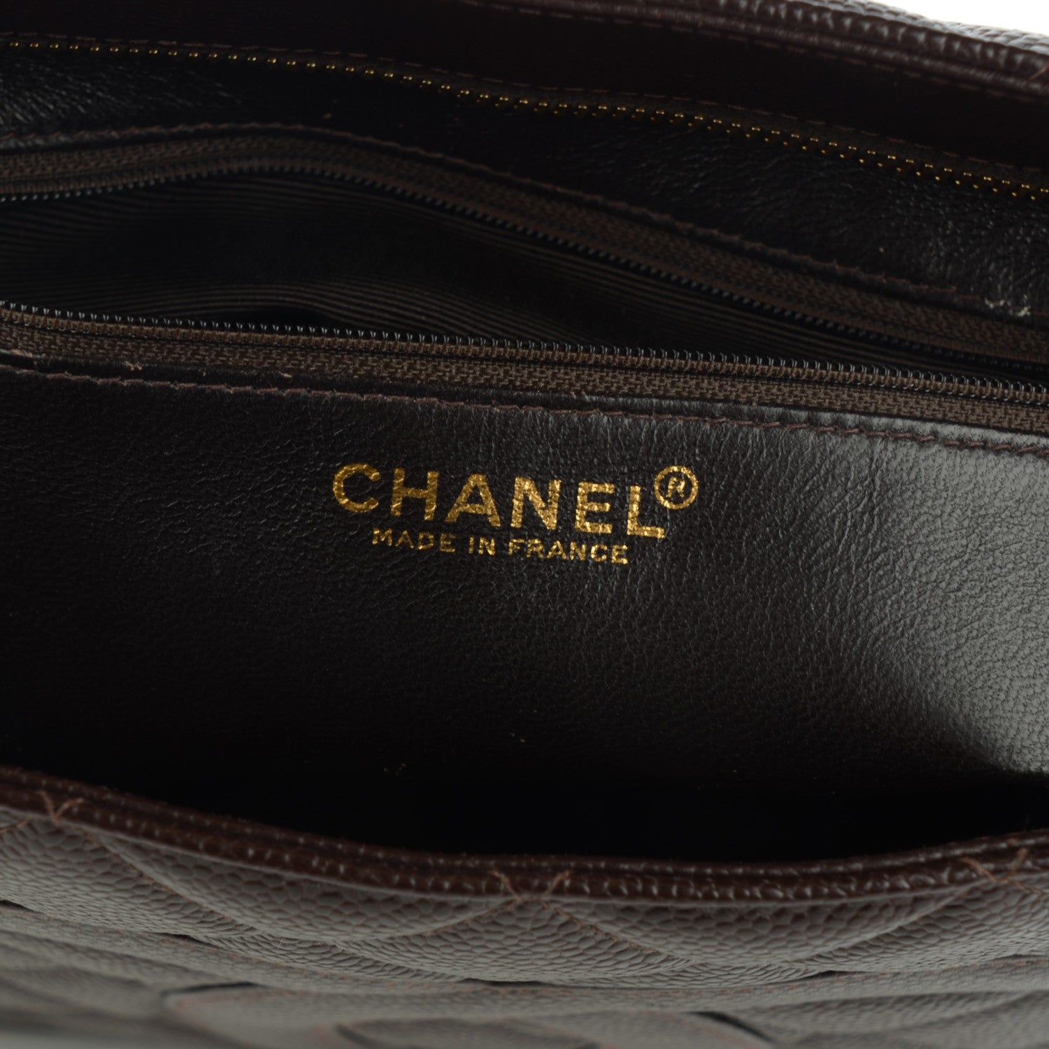 Chanel Caviar Quilted Medallion CC Tote Dark Brown 6 of 7