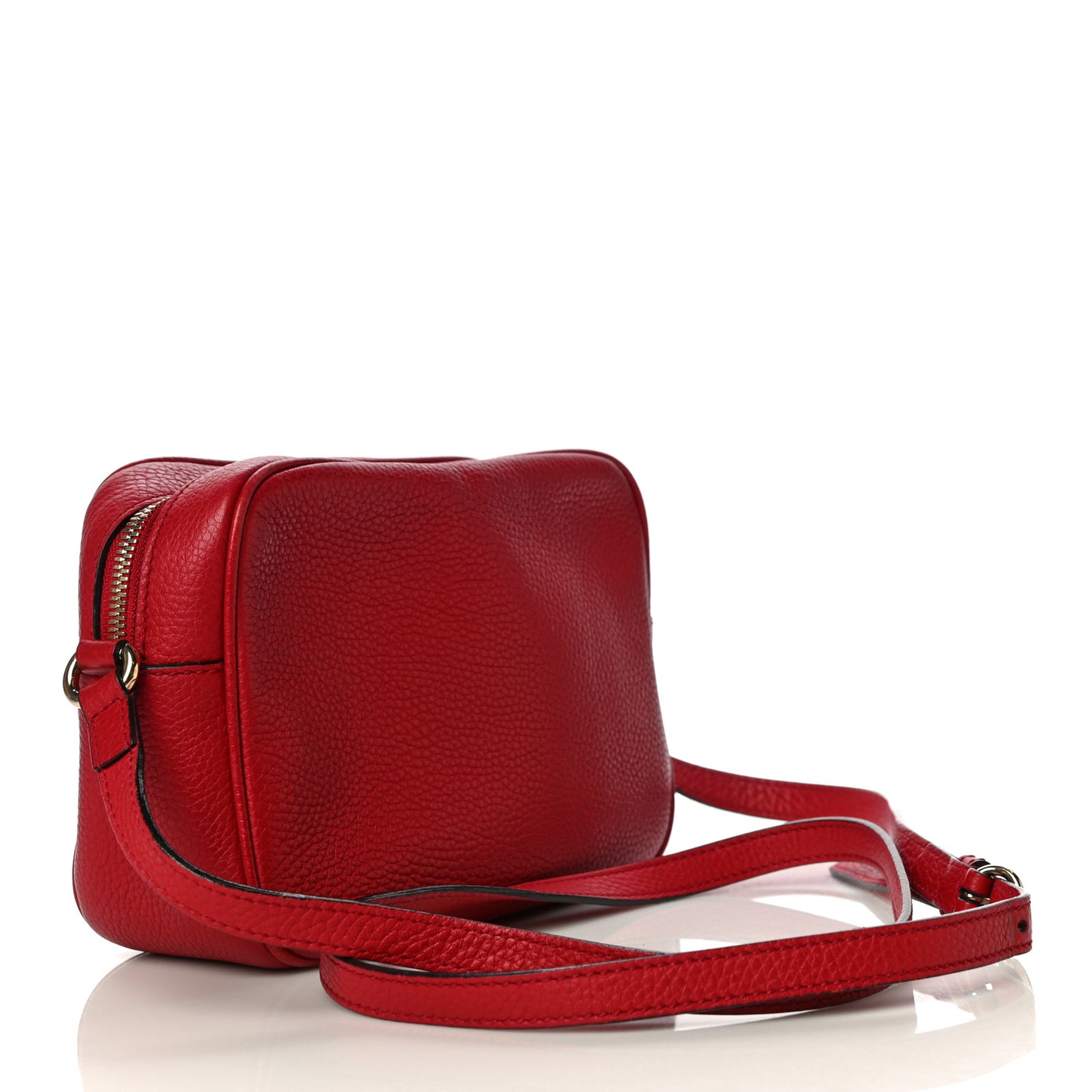 Pebbled Calfskin Small Soho Disco Bag Tabasco Red