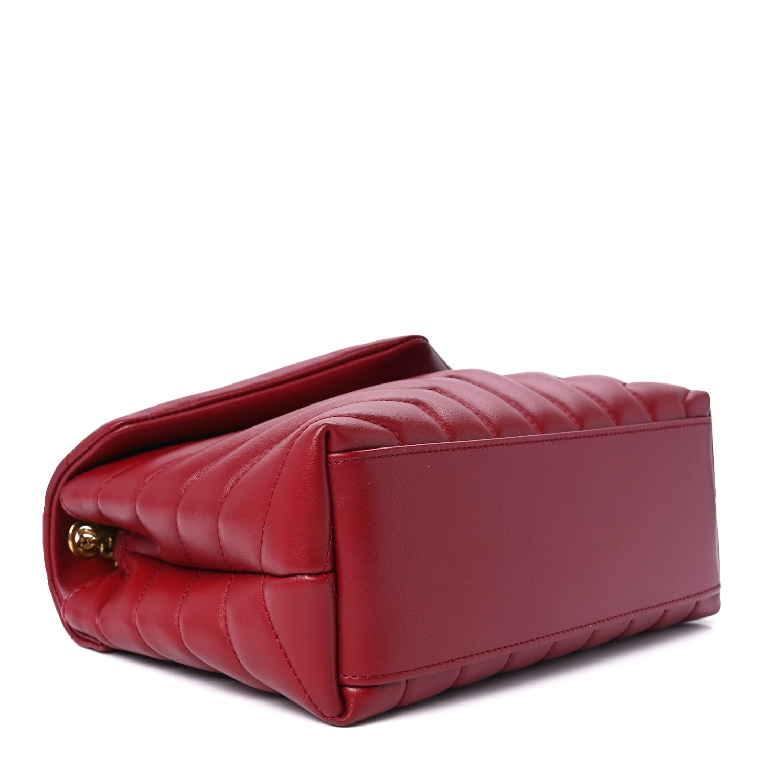Saint Laurent Calfskin Y Quilted Monogram Small Loulou Chain Satchel Red 4 of 12
