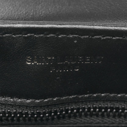 Saint Laurent Calfskin Y Quilted Monogram Monochrome Toy Loulou Crossbody Bag Black 6 of 11