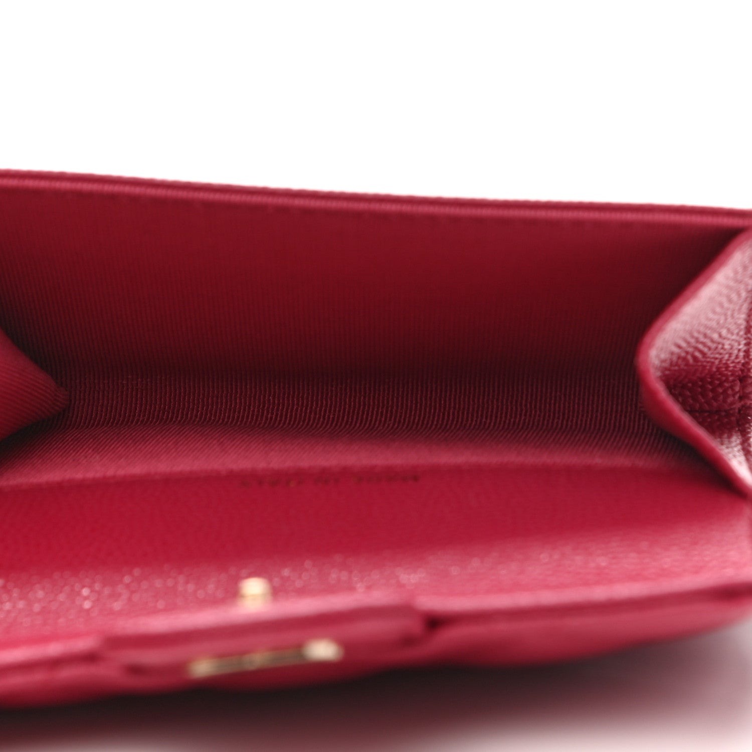 Chanel Caviar Quilted Flap Card Holder Wallet Dark Pink 5 of 9