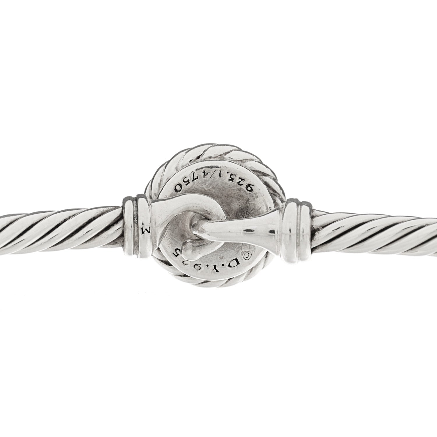 David Yurman Sterling Silver 18K Yellow Gold Hematite 3mm Chatelaine Bracelet 3 of 3