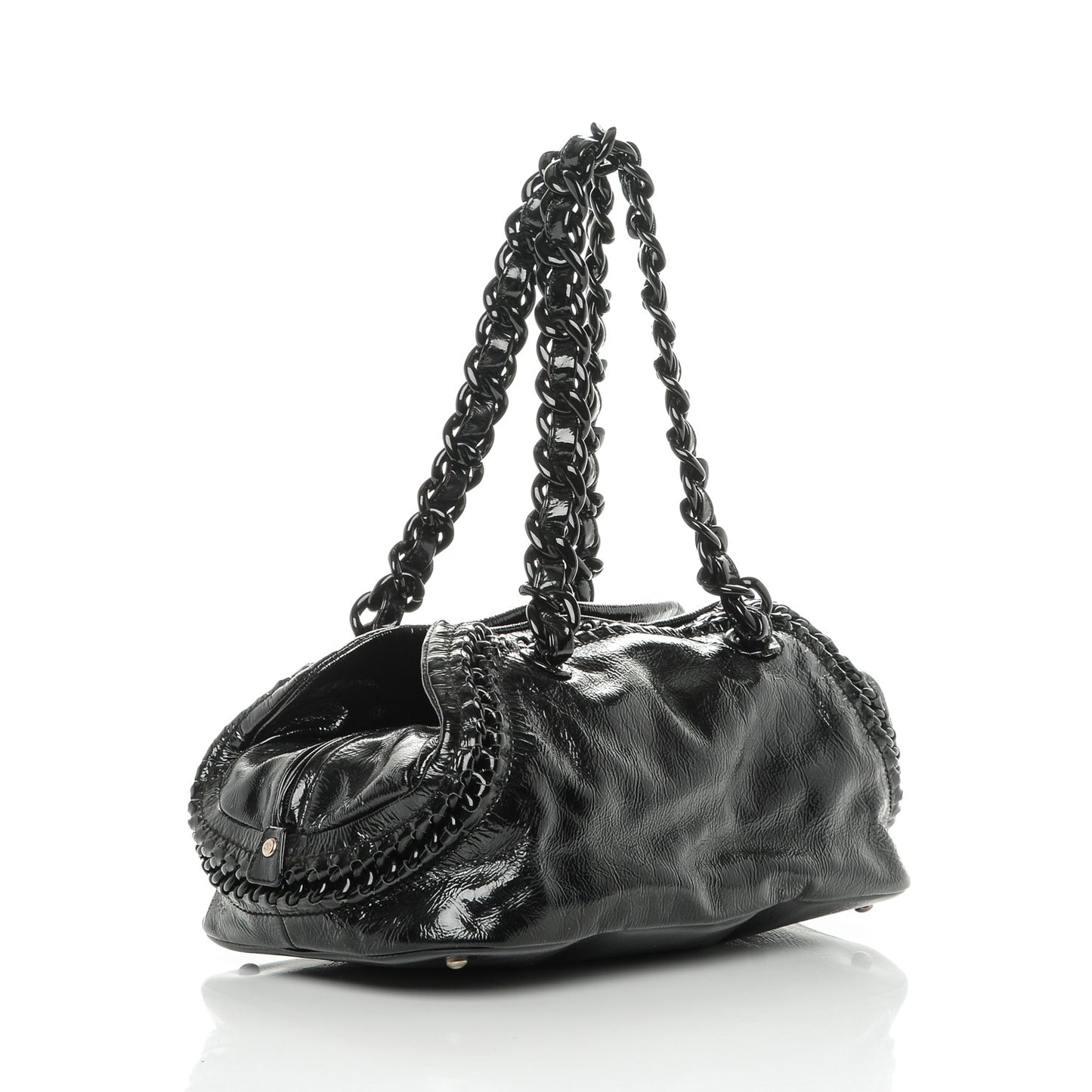 Patent Luxe Ligne Medium Bowler Black