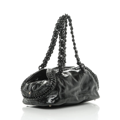 Chanel Patent Luxe Ligne Medium Bowler Black 3 of 8