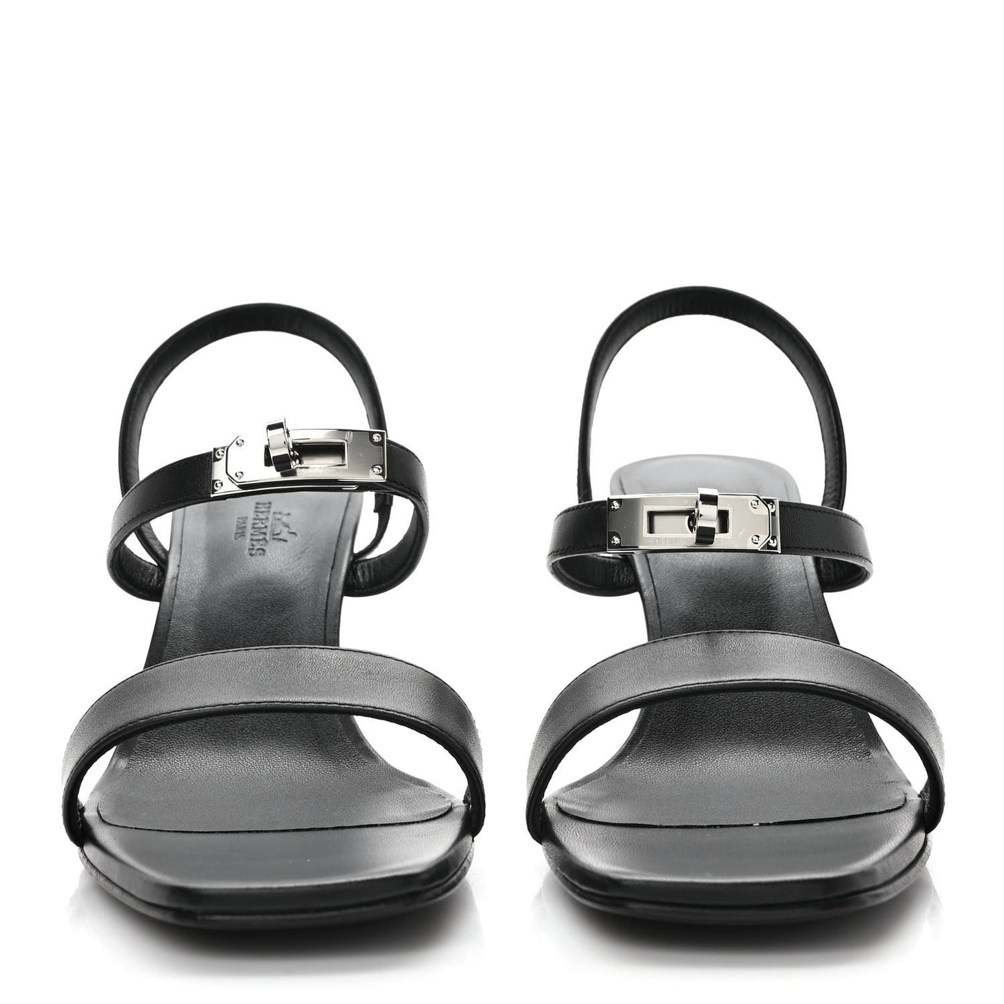 Calfskin Glamour 75 Sandals 39 Black