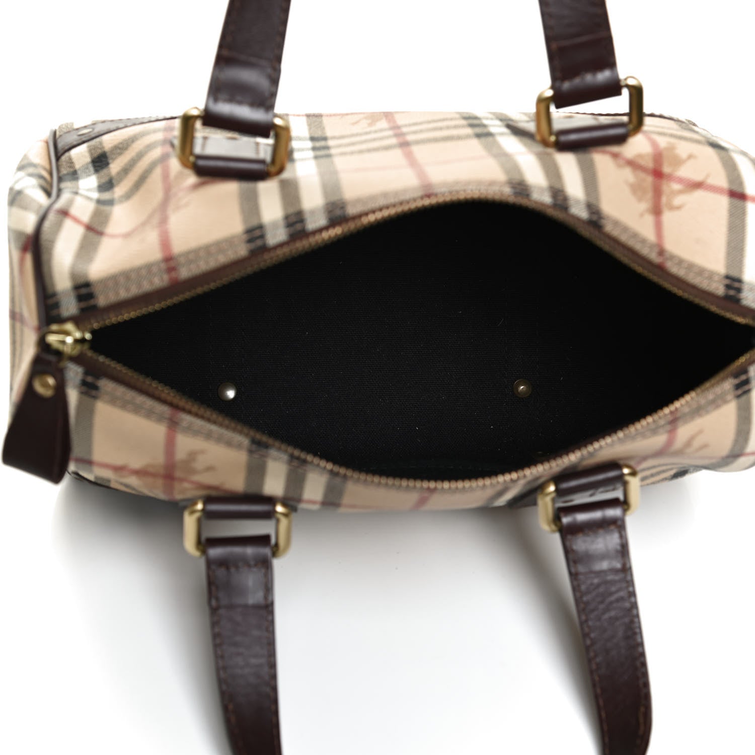 Burberry Haymarket Check Studded Bowler Brown 4 of 10