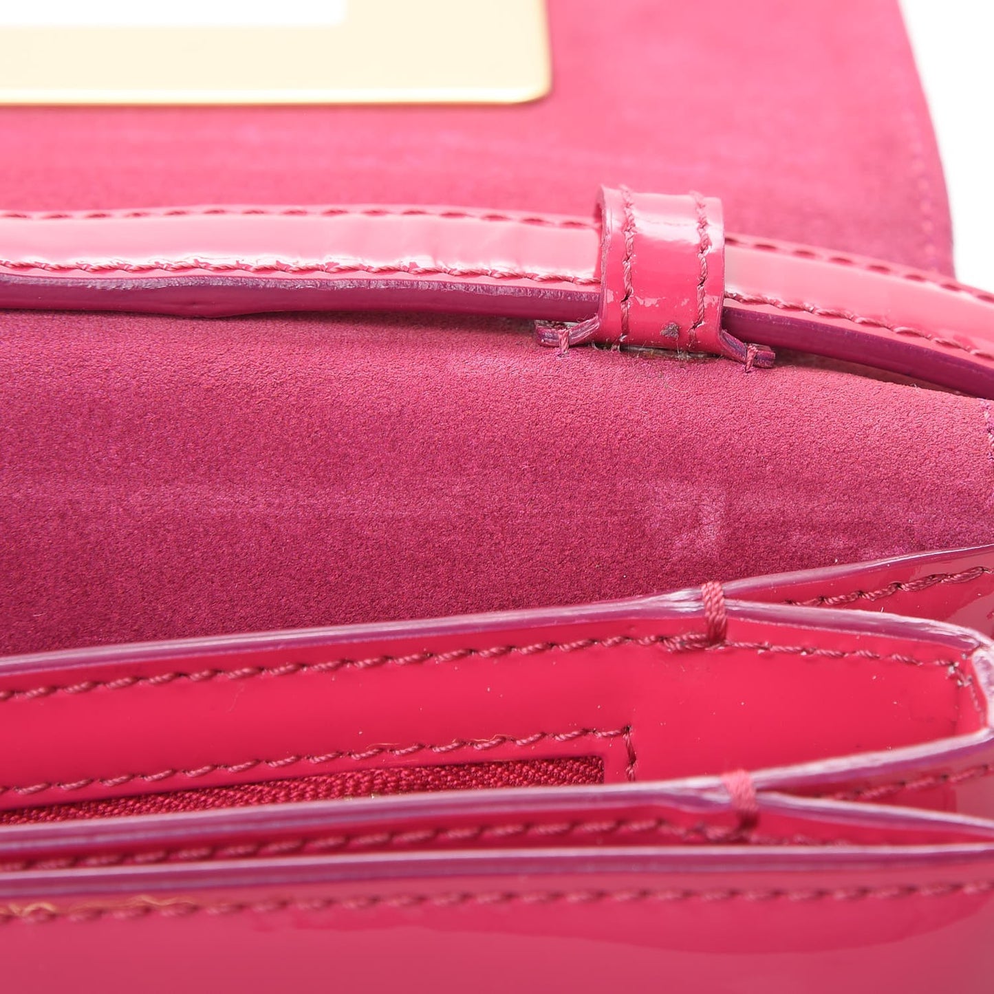 Patent Calfskin Natalia Medium Bag Hot Pink