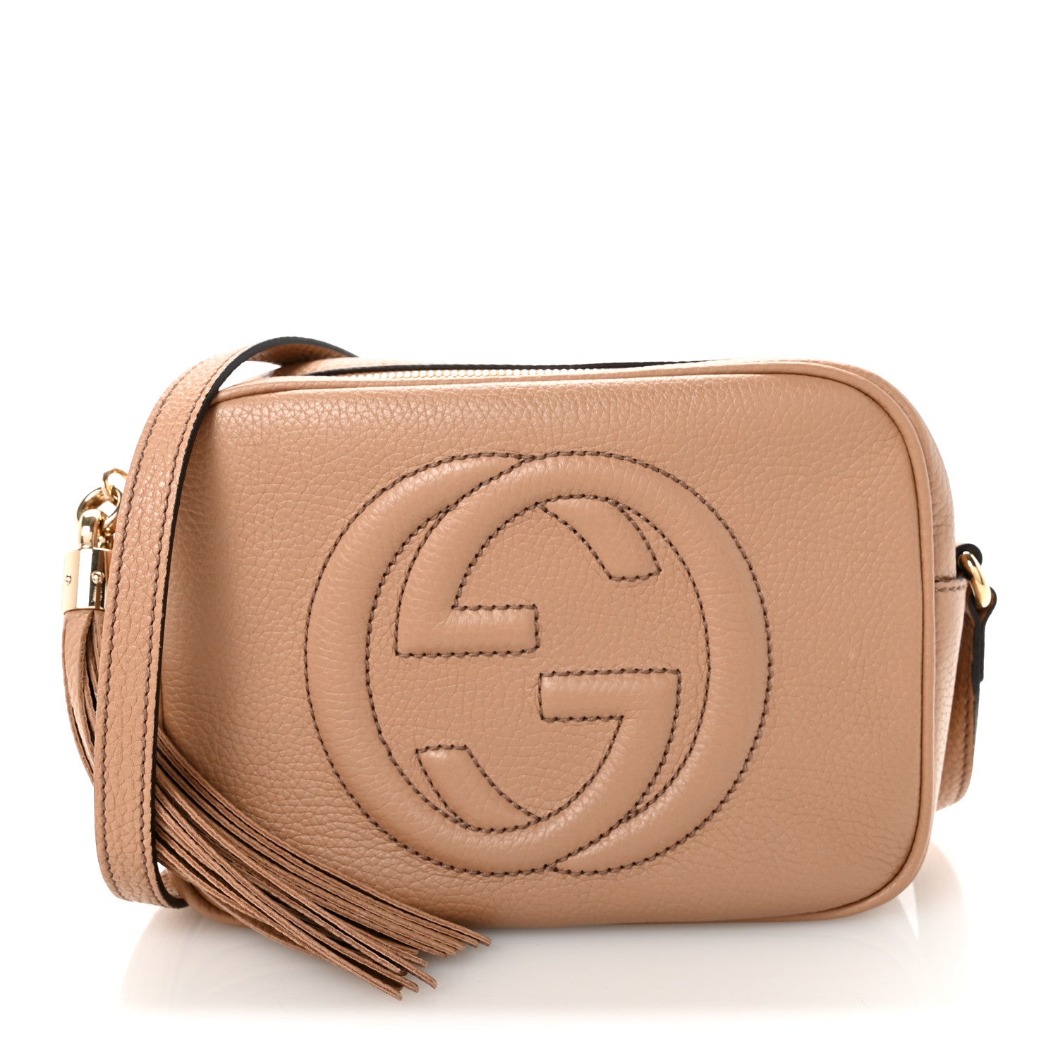 Gucci Pebbled Calfskin Small Soho Disco Bag Rose Beige 1 of 10