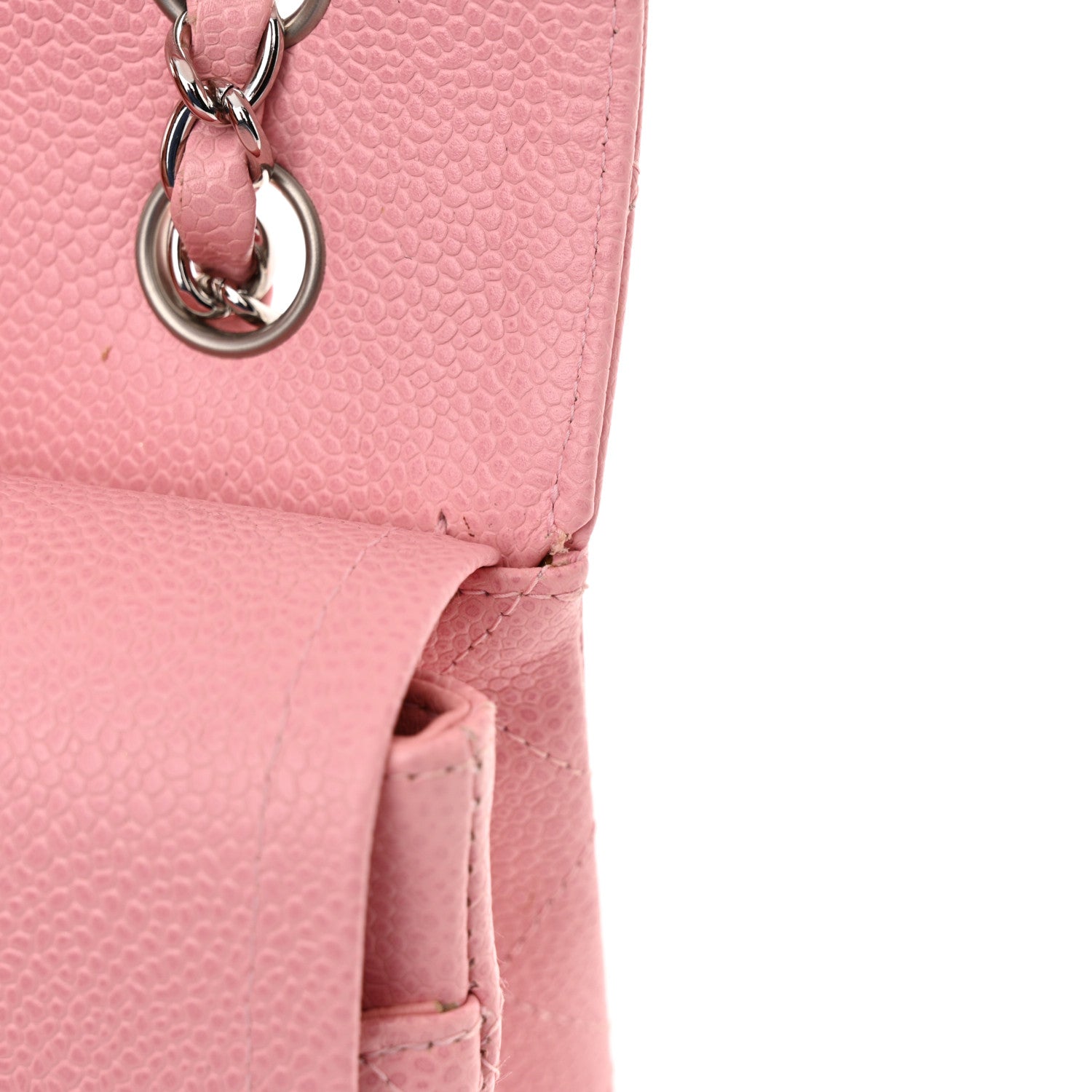 Chanel Caviar Quilted Medium Double Flap Pink 11 of 15